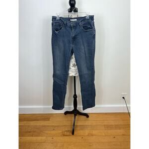 Levi's 505 Straight Leg high waisted blue jeans